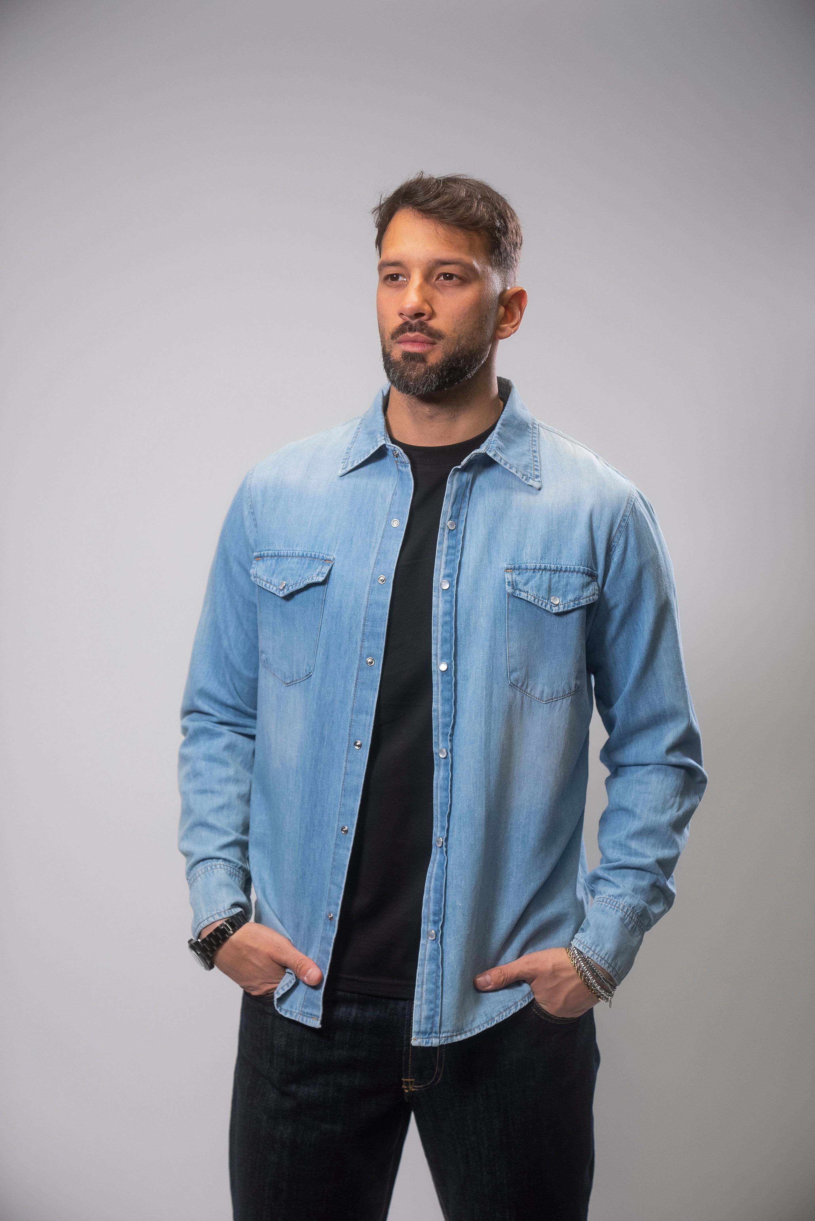 Camicia Jeans Chiaro