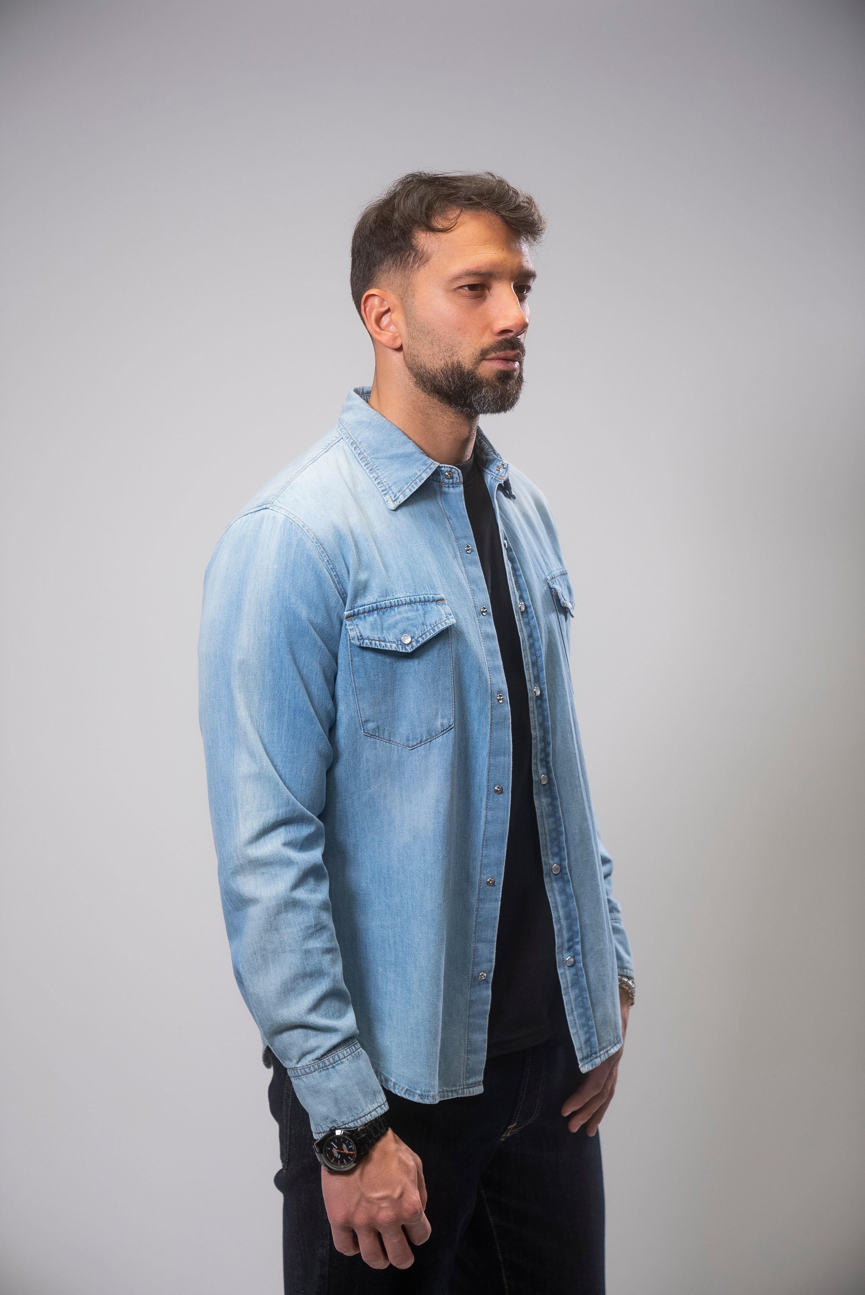 Camicia Jeans Chiaro